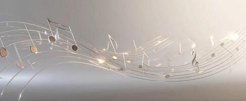 The harmonious flow of musical notes in an elegant abstract design photo