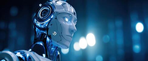 The advanced humanoid robot showcasing futuristic design and intelligent features photo