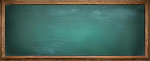 The empty chalkboard ready for teaching and creative expression photo