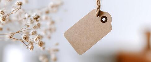 The Simple Tag Hanging Elegantly Amongst Delicate Floral Accents photo