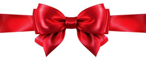 The Elegant Red Satin Bow Perfect for Gifts and Decorations photo