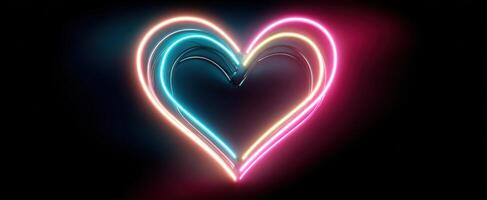The Glowing Heart Symbolizing Love and Joy in Vibrant Colors photo