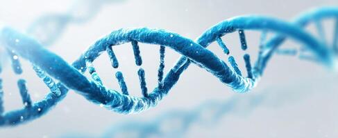 The Blue DNA Helix Symbolizing Advanced Genetic Research and Innovations photo