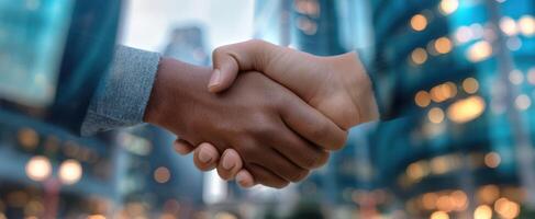 The Strong Handshake Symbolizing Unity and Collaboration in a Business Environment photo