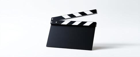 The clapperboard symbolizes creativity and storytelling in film production. photo