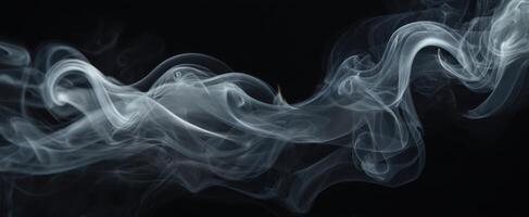 The ethereal beauty of swirling smoke against a dark background photo