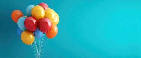 The Colorful Balloons Creating a Joyful and Festive Atmosphere photo