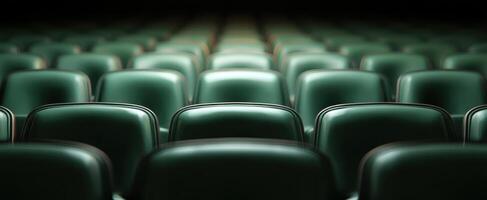 The Empty Green Seats Create a Serene Atmosphere in the Theater photo