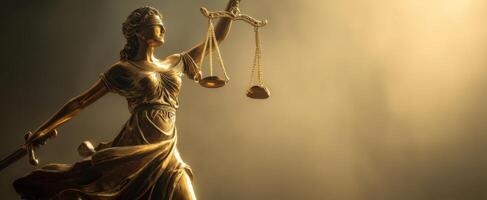 The Justice Statue Balances Scales in a Symbolic Representation of Fairness. photo
