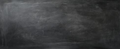 The empty chalkboard capturing a timeless classroom atmosphere and learning potential photo