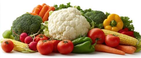 The vibrant collection of fresh vegetables for a healthy lifestyle. photo