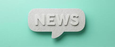 The news bubble symbolizing modern communication and digital information sharing photo