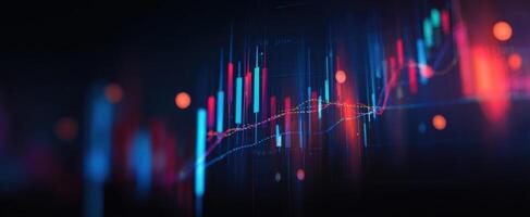 The dynamic financial graph showcasing market trends and analytics insights. photo
