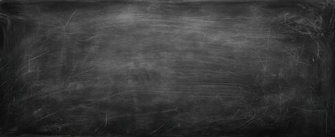 The blank blackboard surface ready for creative expression and learning activities. photo