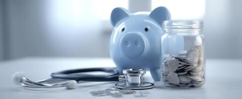 The innovative intersection of health care and personal finance represented visually. photo