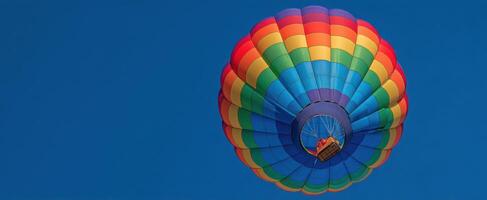 A colorful parachute in the sky photo