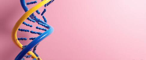 The Colorful DNA Helix Showcasing Modern Genetic Research and Science photo