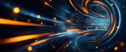 The Dynamic Swirl of Light and Color in a Futuristic Vortex photo