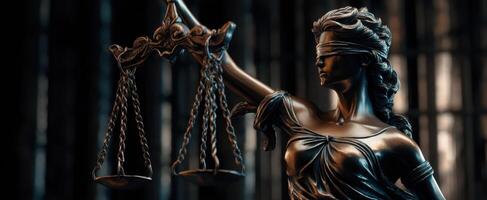 The Justice Statue Representing Law, Equality, and Blindness to Bias photo