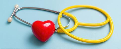 The Heart and Stethoscope Symbolizing Care and Wellness in Healthcare. photo