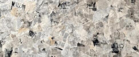 The textured collage of vintage newspaper articles creating an artistic background. photo