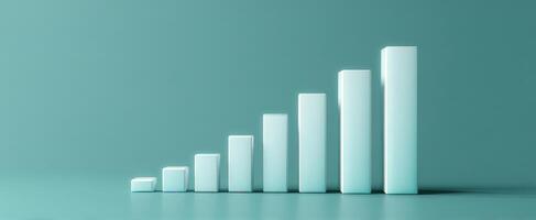 The increasing growth chart representing business success and performance analysis. photo