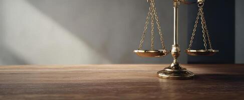 The Scales of Justice Symbolizing Law and Equality in a Minimal Setting photo