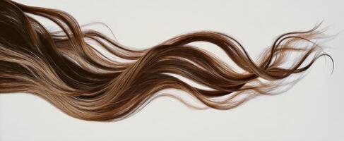 The Flowing Elegance of Brown Hair in Soft Waves photo