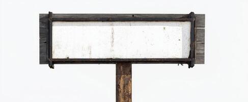 The blank wooden signpost ready for personalized messaging and creative design. photo
