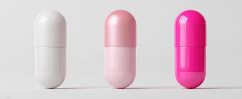 The colorful assortment of capsules showcasing modern pharmaceutical design. photo