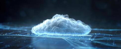 The Digital Cloud Representing Future Technology and Data Connectivity photo