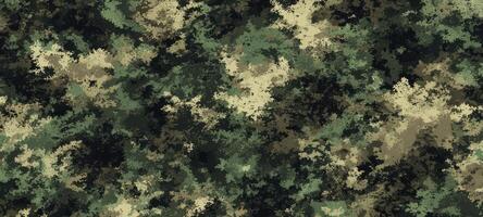 The camouflage pattern showcasing an intricate blend of earthy tones and textures. photo