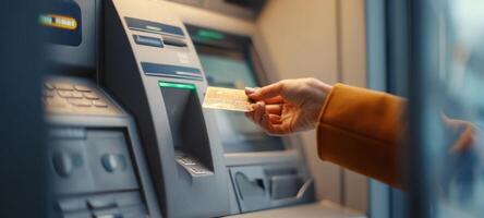 The ATM in Use for Quick and Convenient Cash Transactions photo