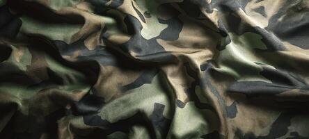The elegant camouflage fabric with intricate patterns and textures for stylish designs. photo