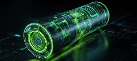 The Futuristic Battery Showcasing Advanced Energy Storage Technologies and Design photo