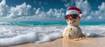 The Snowman on the Beach Celebrating Christmas in Style photo