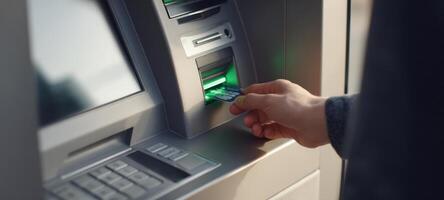 The ATM machine providing convenient cash withdrawal for everyday use. photo