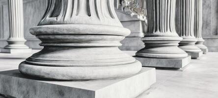 The Intricate Details of Classic Marble Columns in a Historic Setting photo