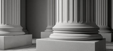 The Elegant Columns Displaying Timeless Architectural Mastery in a Minimalist Setting photo