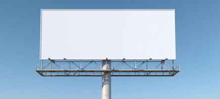 The blank billboard ready for creative advertising and impactful messaging. photo