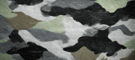 The camouflage pattern with earthy tones and textured surface for various applications. photo