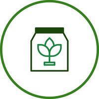 A jar with a plant inside it vector