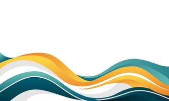 Stylish Abstract Flow Design Featuring Yellow and Teal Waves vector