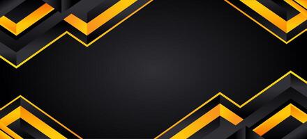 Dynamic Abstract Background with Yellow and Black Shapes vector