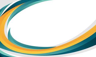 Modern Abstract Wave Background with Yellow and Teal Curves vector