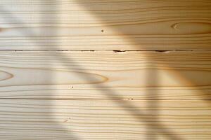 Light Wood Texture Natural Wooden Background Horizontal Grain Sunlight Shadow photo