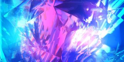 Colorful digital abstract texture with polygonal crystal shapes in blue and pink tones. Geometric background. Design for wallpaper, poster, banner, header. vector