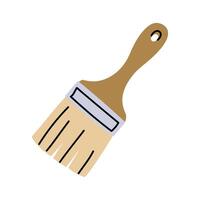 brush is fluffy, wide and narrow. Excavation tools. Handmade work. Flat color illustration. working tools are isolated. It is suitable for educational materials, subjects related science, archeology vector