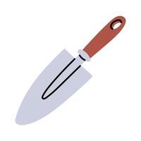 small shoulder blade. Excavation tools. Handmade work. Flat color illustration. The working tools are isolated. It is suitable for educational materials, subjects related to science, archeology vector