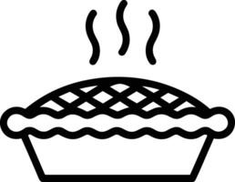 Apple Pie Line Art - Classic Dessert Icon for Thanksgiving and Autumn Designs vector